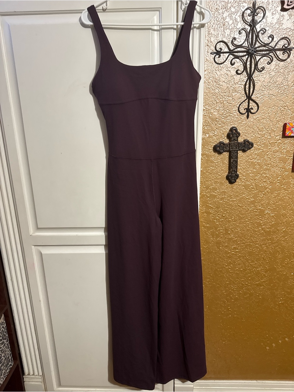 Fabletics Plum Wide-Leg Sleeveless Jumpsuit